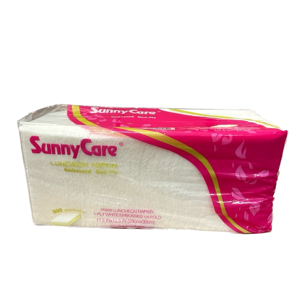 1-PLY WHITE LUNCH NAPKIN (5940 SUNNYCARE)