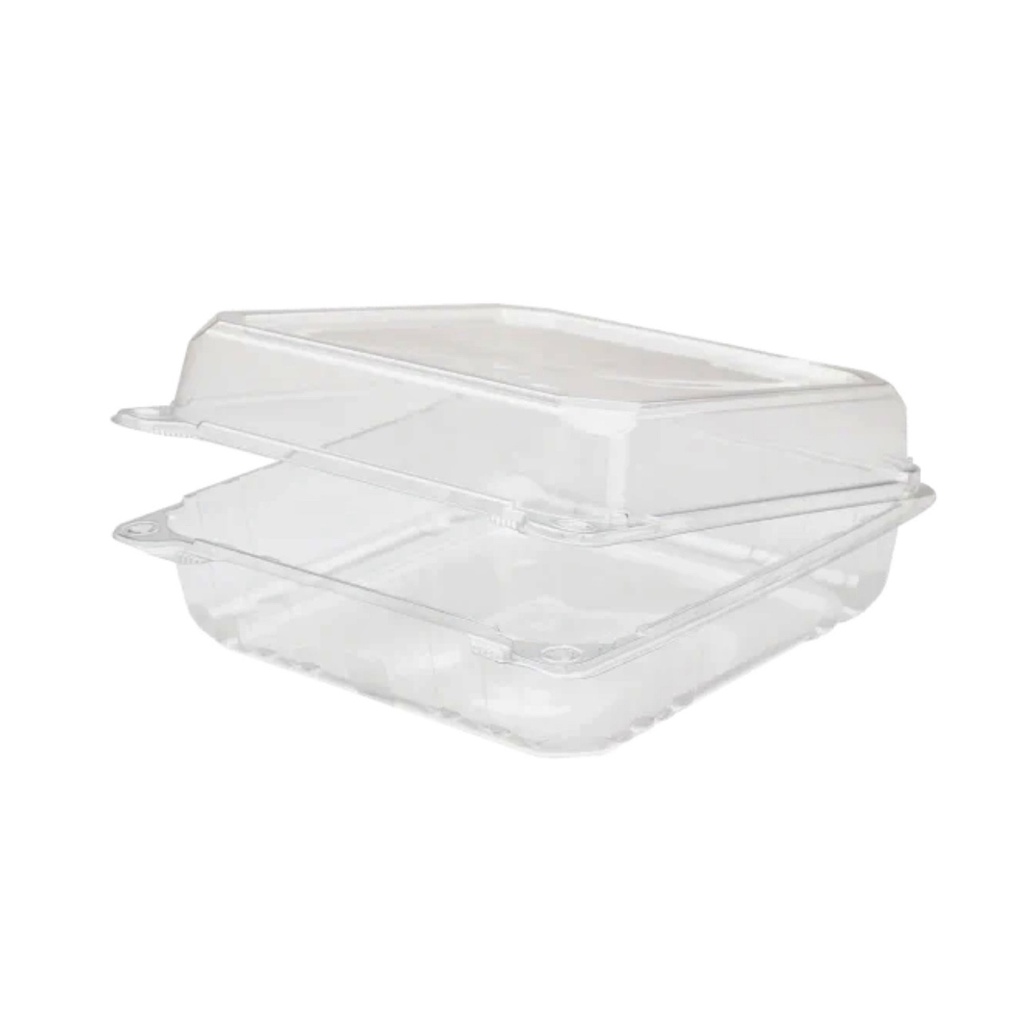 9x9 CLEAR HINGED CONTAINER (FP-HC99PET - KARAT)