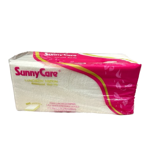 1-PLY WHITE LUNCH NAPKIN (5940 SUNNYCARE)