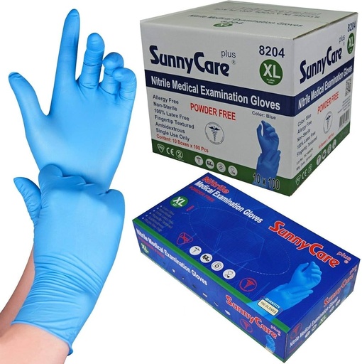 X-LARGE BLUE NITRILE GLOVE (8204 SunnyCare)