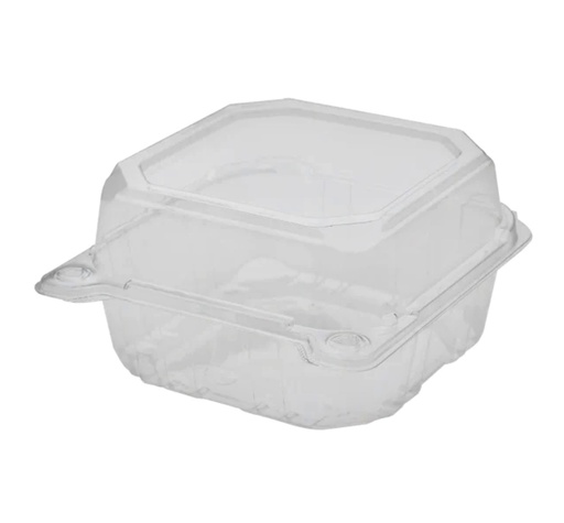 6x6 CLEAR HINGED CONTAINER (FP-HC66PET-1C - KARAT)
